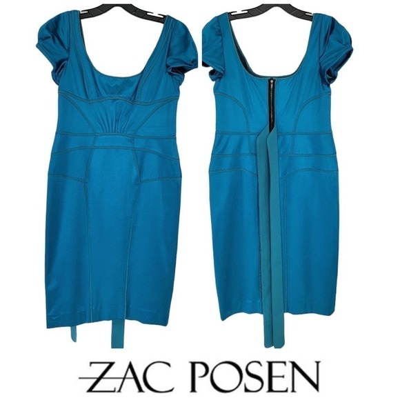 Zac Posen Dresses & Skirts - ZAC POSEN Teal Silk / Viscose Coctail Dress